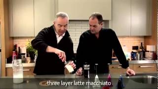 aerolatte  milk frother makes three layer caffè latte macchiato [upl. by Rock]