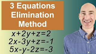 Solving Systems of 3 Equations Elimination [upl. by Stephannie]