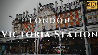 London Victoria Station Walk Through England 4K [upl. by Kcirderf]