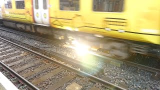 Merseyrail 507 009 making arcs at Birkdale station [upl. by Jamima605]