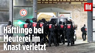 Gefängnismeuterei Polizei stürmt Knast in Thüringen  JVA Untermaßfeld [upl. by Venable]